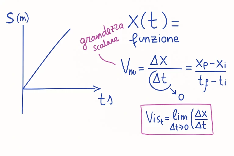 Velocità media-pendenza retta